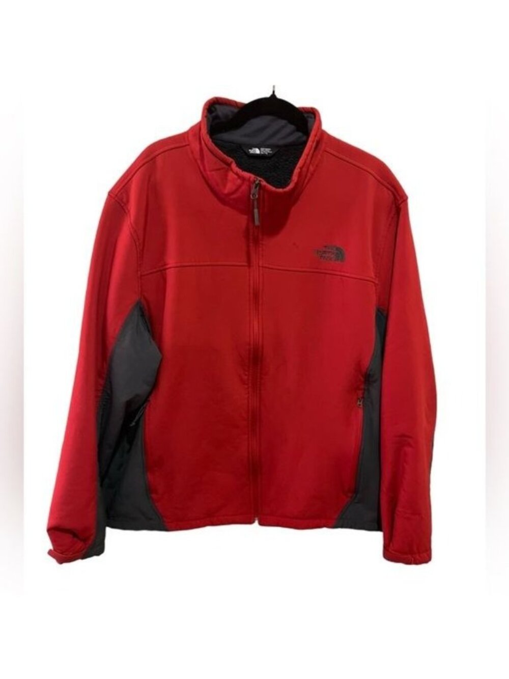 The North Face Men’s Jacket Size XXL Soft Shell Red with Gray Detail Windwall